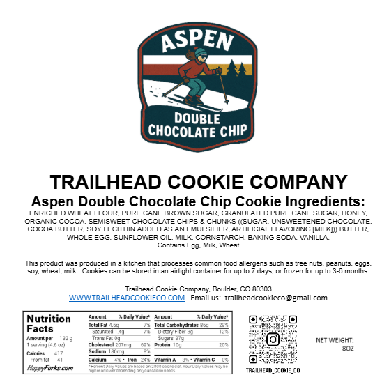Aspen Double Chocolate Chip Cookie TM– A Fresh Baked Colorado Treat!