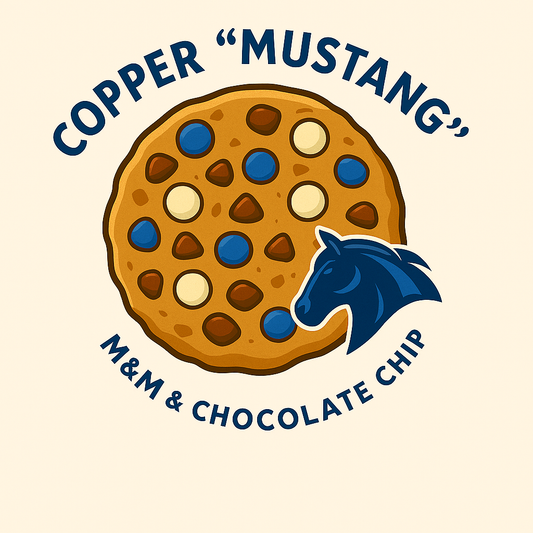 The Copper "Mustang" M&M and Chocolate Chip Cookie